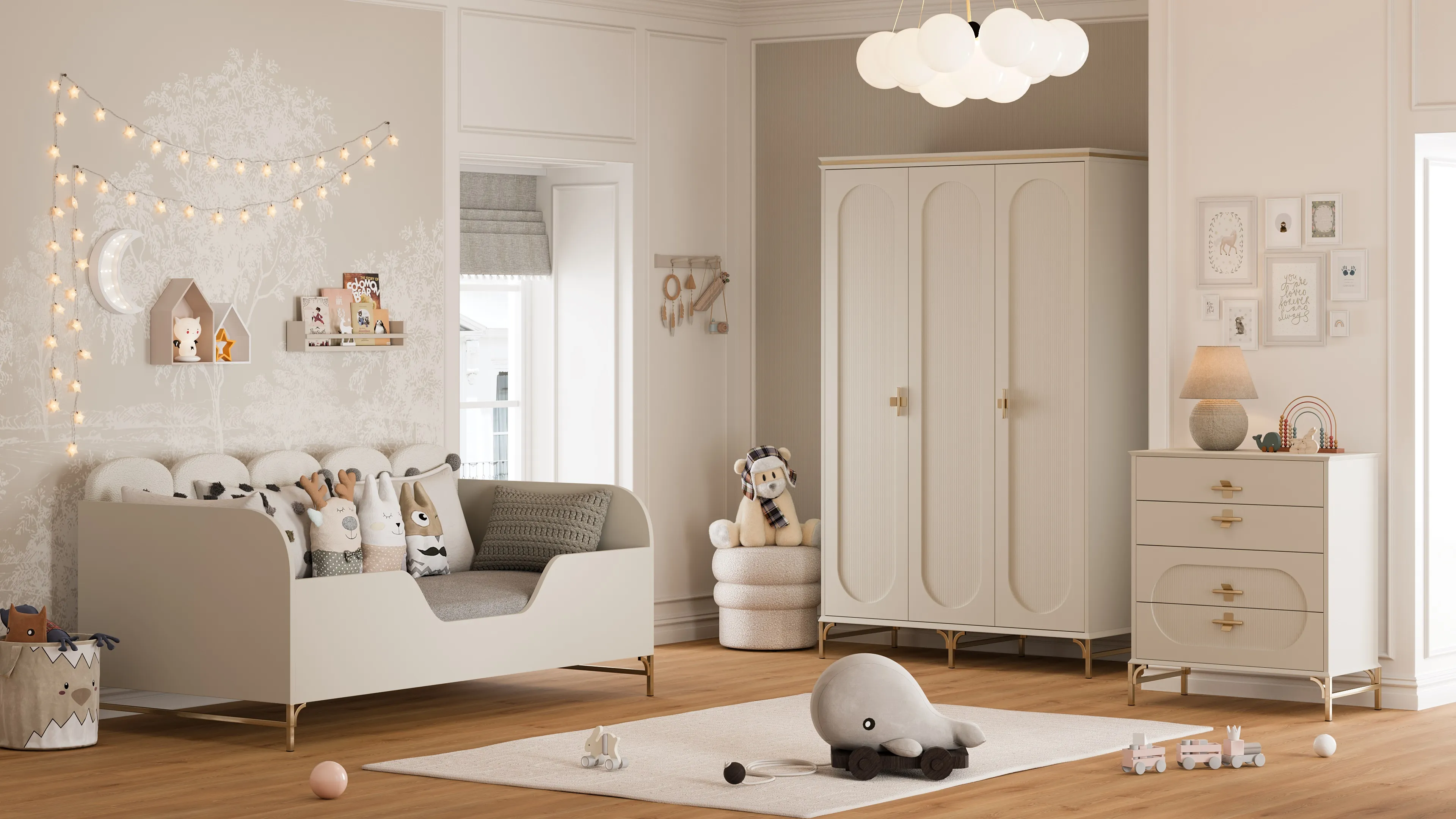 Gardrop + Karyola Montessori + Şifonyer